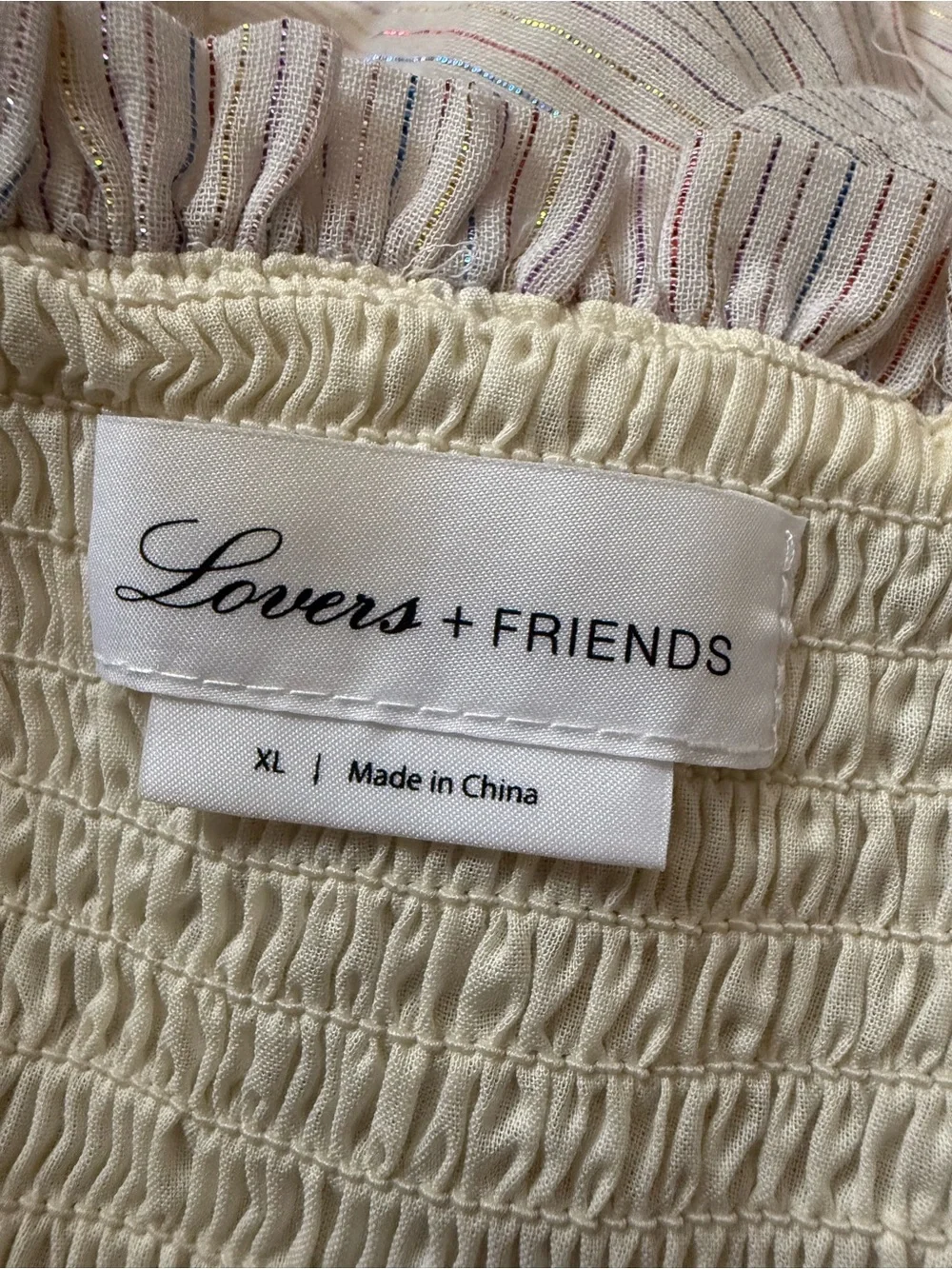 LOVERS + FRIENDS Sallie Mini Dress in Rainbow Size XL